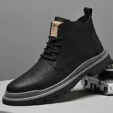 牛皮 通勤必备经典英伦风短筒耐磨舒适潮流个性商务休闲 短靴 男款