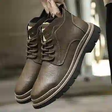 牛皮 通勤必备经典英伦风短筒耐磨舒适潮流个性商务休闲 短靴 男款