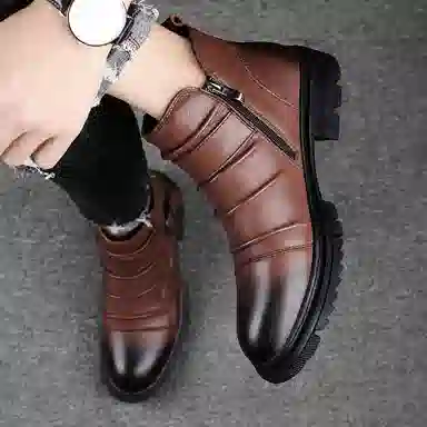 八哥 舒适时尚简约经典复古商务 短靴 男女同款