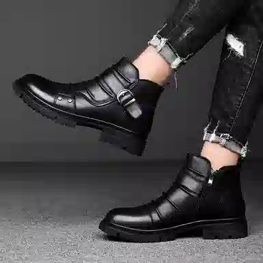 八哥 舒适时尚简约经典复古商务 短靴 男女同款