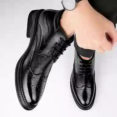 八哥 牛皮头层牛皮 英伦风 复古经典 加绒保暖 短靴 男款