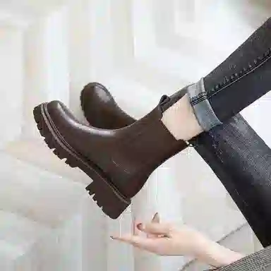 莫代尔 英伦风复古经典百搭舒适时尚潮流 简约休闲轻便显瘦日常出街上班通勤 切尔西靴 女