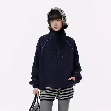 Mmlg Embroidered Half-Zip Fleece Pullover