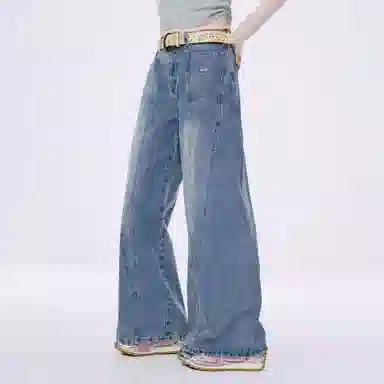 Mmlg Washed Wide Leg Jeans