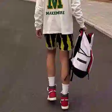 豹了个猫 美式抓痕爪印网眼透气运动健身短裤篮球裤 男女同款