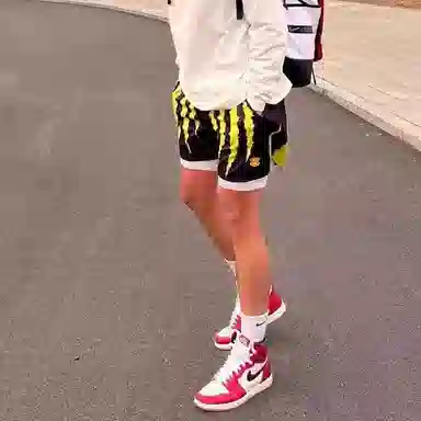 豹了个猫 美式抓痕爪印网眼透气运动健身短裤篮球裤 男女同款