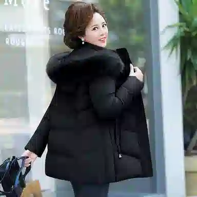 雅鹿 中年妈妈装时尚加厚保暖羽绒服 女款