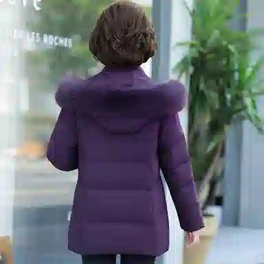 雅鹿 中年妈妈装时尚加厚保暖羽绒服 女款