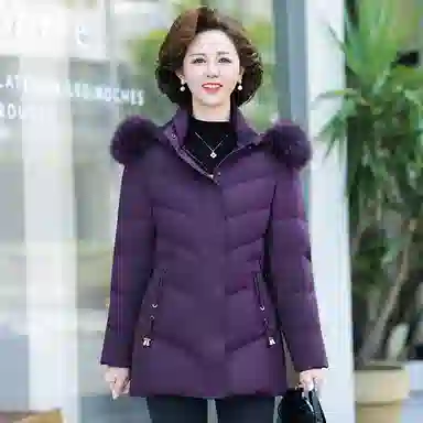 雅鹿 中年妈妈装时尚加厚保暖羽绒服 女款