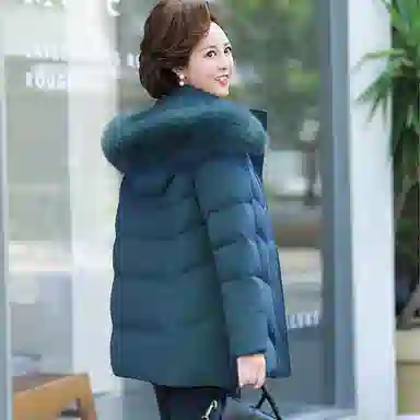 雅鹿 中年妈妈装时尚加厚保暖羽绒服 女款