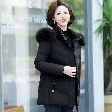 雅鹿 中年妈妈装时尚加厚保暖羽绒服 女款