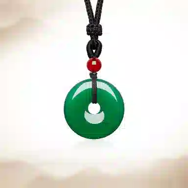 金桂福 平宁安康 新中式国潮复古民族风吉祥顺遂平安扣小众高级感 玉髓 项链 男女同款情侣款