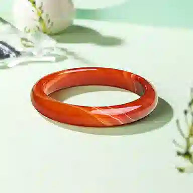 金桂福 胭脂红 新中式国潮复古显白气质古风鸿运当头贵妃镯汉服旗袍转运 玛瑙 手镯 女款