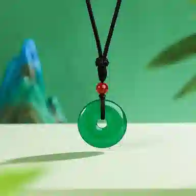 金桂福 平宁安康 新中式国潮复古民族风吉祥顺遂平安扣小众高级感 玉髓 项链 男女同款情侣款