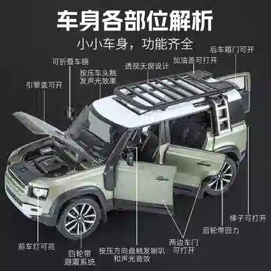 奇艺 路虎卫士 大号合金车模 成品模型