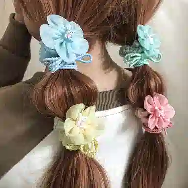 简应舒 可爱卡通 网纱 发圈 男女同款情侣款