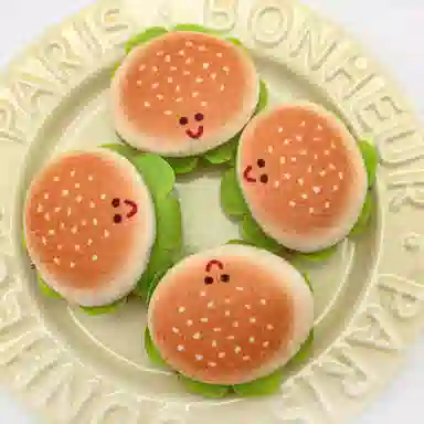 简应舒 萌趣物语随身汉堡 布艺 挂件 男女同款情侣款