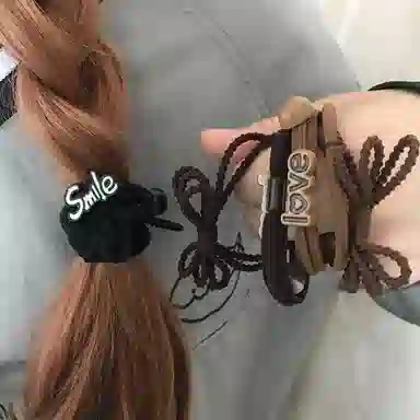 简应舒 英文字母多层 树脂 发圈 男女同款情侣款