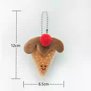 简应舒 萌趣物语随身三角蛋糕可爱车链包创意 布艺 挂件 男女同款情侣款