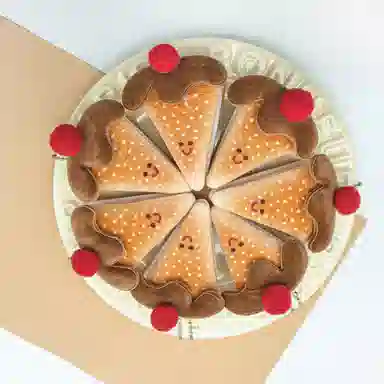 简应舒 萌趣物语随身三角蛋糕可爱车链包创意 布艺 挂件 男女同款情侣款