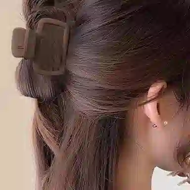 简应舒 简约百搭方形 亚克力 发夹 男女同款情侣款