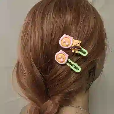 简应舒 卡通趣味 树脂 发夹 男女同款情侣款