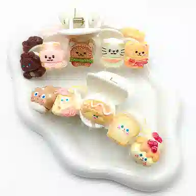 简应舒 卡通饼干造型可爱时尚 树脂 发夹 男女同款情侣款