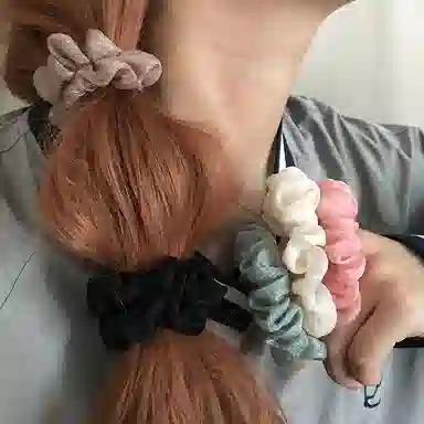 简应舒 小清新百搭 欧根纱 发圈 男女同款情侣款