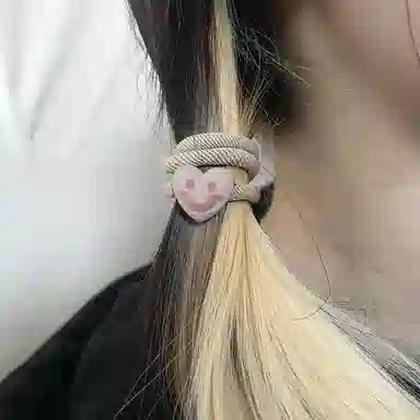 简应舒 加粗爱心 亚克力 发圈 男女同款情侣款