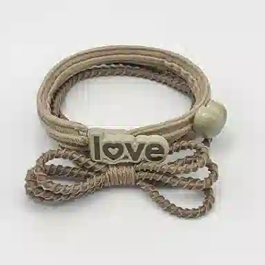 简应舒 英文字母多层 树脂 发圈 男女同款情侣款