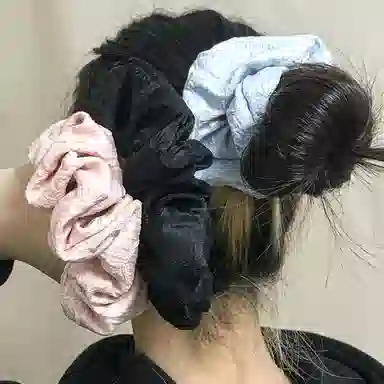 简应舒 纯色小清新 布艺 发圈 男女同款情侣款