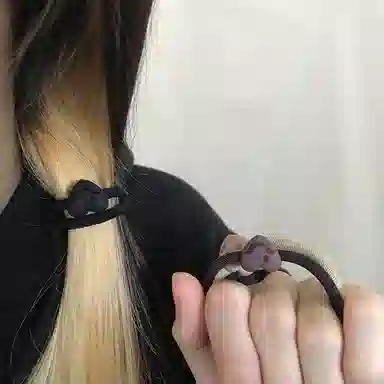 简应舒 加粗爱心 亚克力 发圈 男女同款情侣款