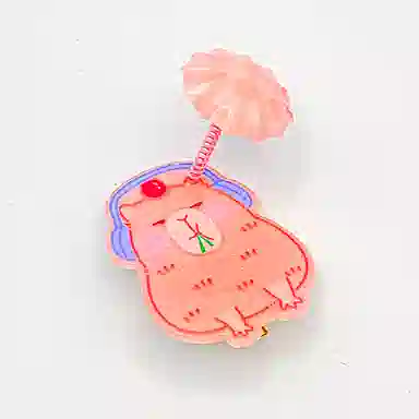 简应舒 卡通弹簧摇摆 亚克力 发夹 男女同款情侣款