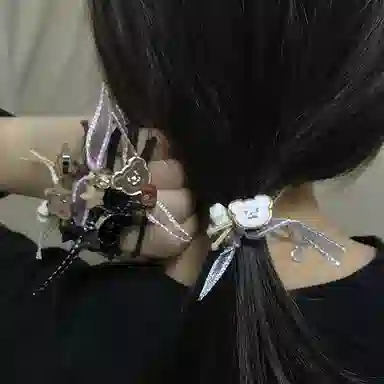 简应舒 可爱小熊百搭 橡筋 发圈 男女同款情侣款