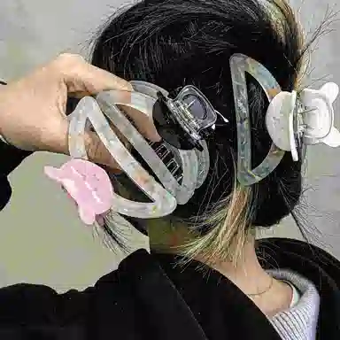 简应舒 时尚百搭高品质 亚克力 发夹 男女同款情侣款