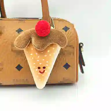 简应舒 萌趣物语随身三角蛋糕可爱车链包创意 布艺 挂件 男女同款情侣款