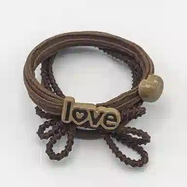 简应舒 英文字母多层 树脂 发圈 男女同款情侣款