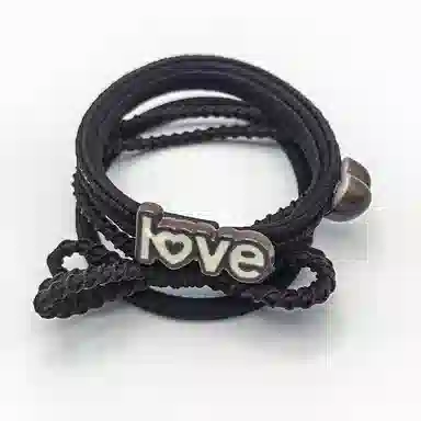 简应舒 英文字母多层 树脂 发圈 男女同款情侣款