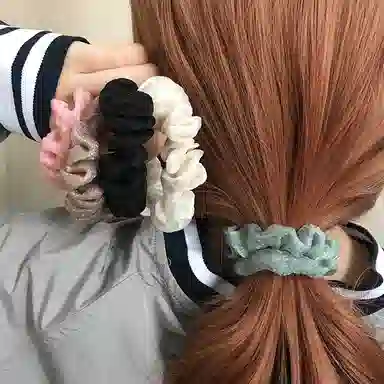 简应舒 小清新百搭 欧根纱 发圈 男女同款情侣款