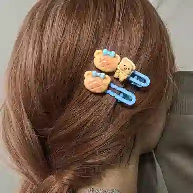 简应舒 卡通趣味 树脂 发夹 男女同款情侣款