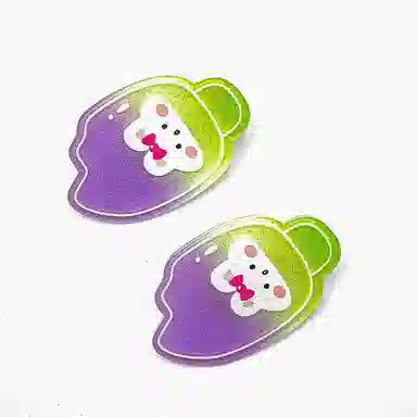 简应舒 甜筒冰激凌发光 亚克力 发夹 男女同款情侣款