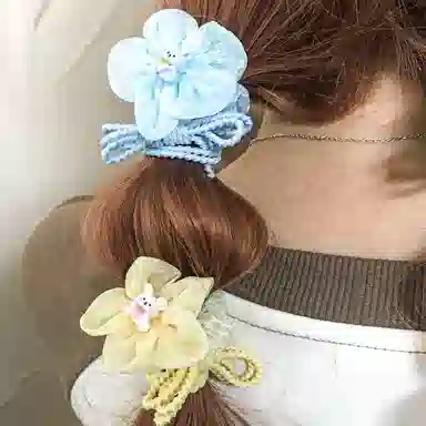 简应舒 可爱卡通 网纱 发圈 男女同款情侣款