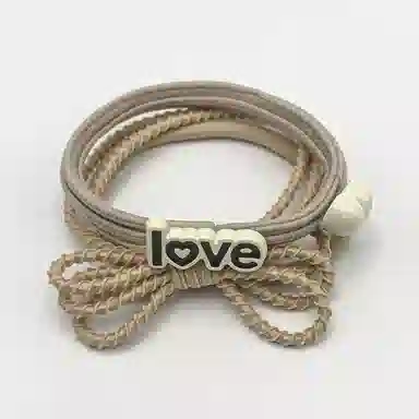 简应舒 英文字母多层 树脂 发圈 男女同款情侣款