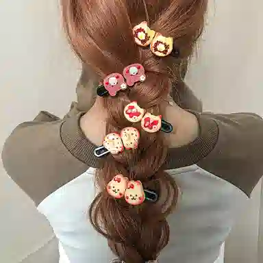 简应舒 熊熊仿真食物 树脂 发夹 男女同款情侣款