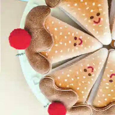 简应舒 萌趣物语随身三角蛋糕可爱车链包创意 布艺 挂件 男女同款情侣款