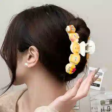 简应舒 卡通饼干造型可爱时尚 树脂 发夹 男女同款情侣款