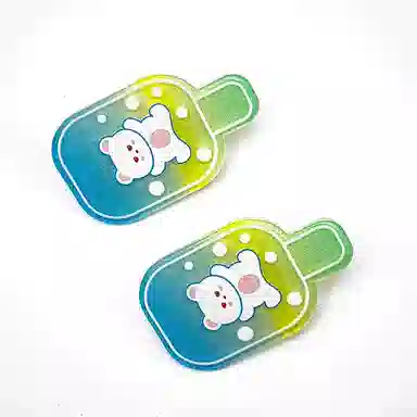 简应舒 甜筒冰激凌发光 亚克力 发夹 男女同款情侣款