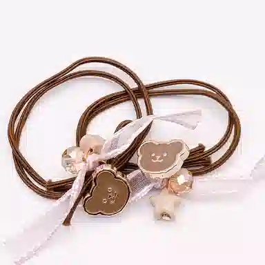 简应舒 可爱小熊百搭 橡筋 发圈 男女同款情侣款