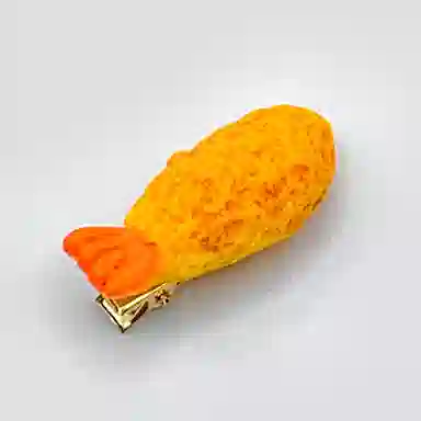 简应舒 炸鸡竖条创意可爱 树脂 发夹 男女同款情侣款