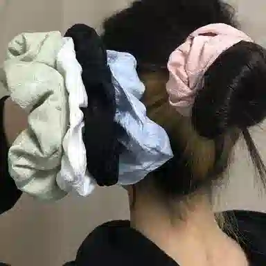 简应舒 纯色小清新 布艺 发圈 男女同款情侣款